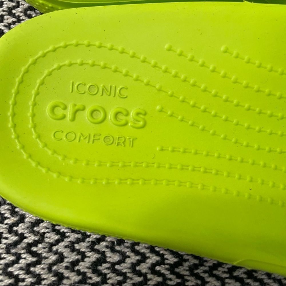 Crocs Classic Green Slide Sandals Sz-9Men/11Women - Picture 5 of 8